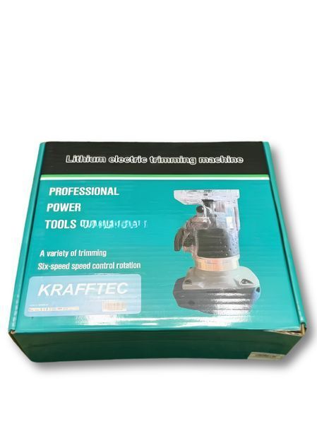 Фрезер Krafftec Germany 48v ручний кромковий до 30 мм Фрезер для кромки безщітковий Фрезер для дерева з набором фрез 3063962377 фото