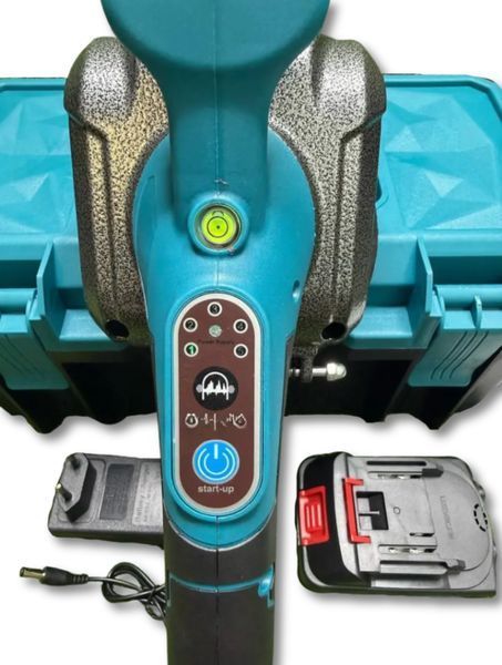 Акумуляторна віброприсоска Krafftec Germany 48V 6Ah для плитки діаметр 130 мм професійна вібраційна присоска Німеччина 3063962379 фото