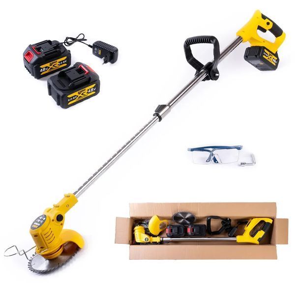 Тример для трави DeWalt 48V безщітковий 8 насадок Акумуляторний тример ручний з 2 акб Тример садовий 2962171837 фото