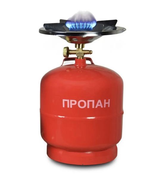 Газова плита на 2 комфорки 1,5-2,3 кВт з балоном 5л Газові плити пропан-бутан для дому + пальник 3119814997 фото