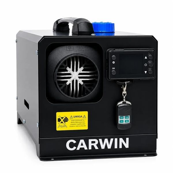 Дизельний обігрівач 12 квт CARWIN дизельна пічка для гаража до 50 м&sup2; Польща тепловентилятор з пультом 8589542-88 фото