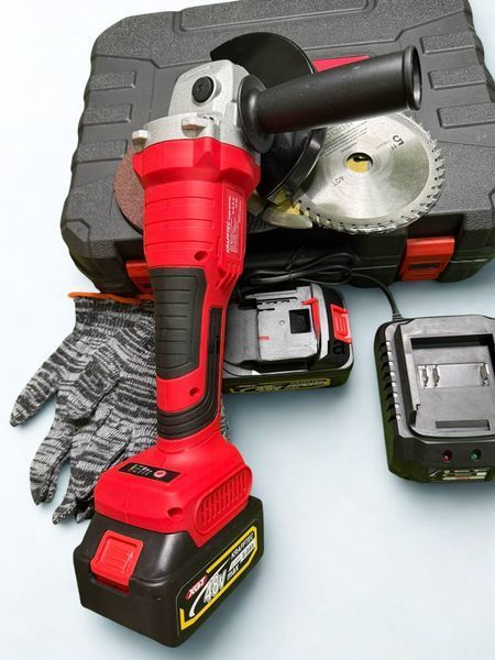 Акумуляторна болгарка Krafftec Germany 48V 8Ah з 4 дисками УШМ 125 безщіткова з регулюванням обертів шліфмашина бездротова в кейсі 3129812829 фото