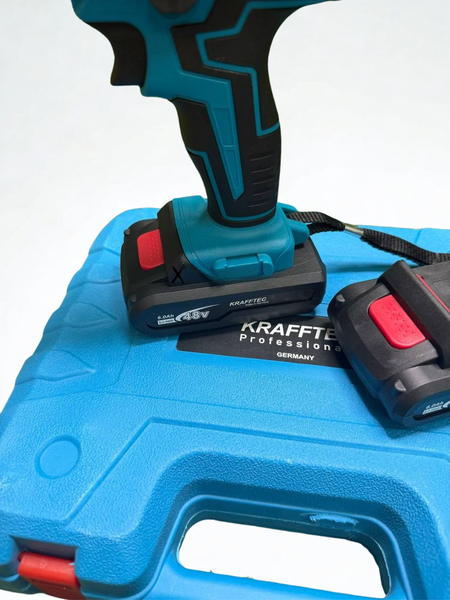 Акумуляторний шурупокрут Krafftec Germany 24v 5Ah з набором біт і свердл Надійний шурупокрут із 2 АКБ у кейсі 3093915156 фото