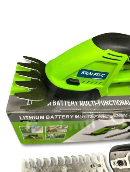 Акумуляторний кущоріз Krafftec 48V з 2 лезами Ножиці садові для стриження кущів 110/200 мм у кейсі 3055097519 фото